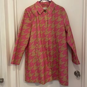 Houndstooth trench coat
